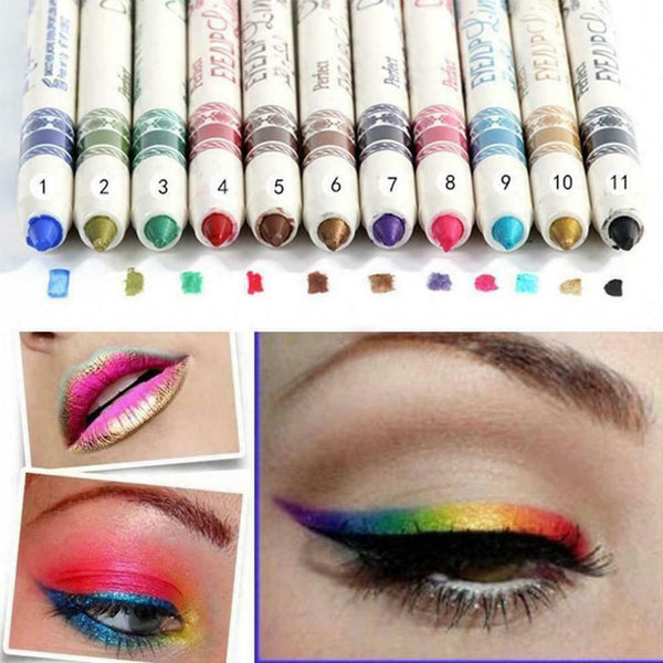 12 Pcs Professional Cosmetic Makeup Eyeliner Eye / Pencil Liner Lip Glitter Z5B0