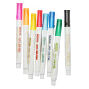 8 Colors Self Outline Metallic Markers Double Line Pen Greeting Card Drawing