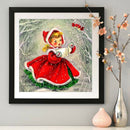 Little Girl 5D DIY Full Round Drill Diamond Picture Rhinestone Cross Stitch