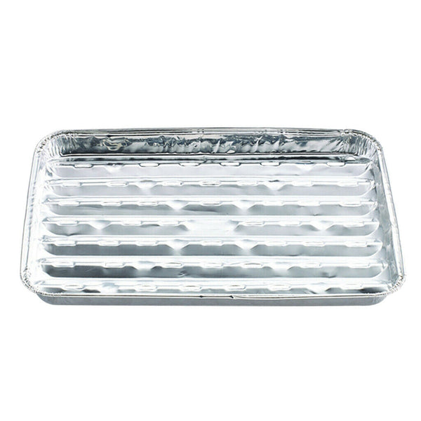 5 Pack Aluminum Foil Grilling Tray Rectangular BBQ Plate Disposable Cake Pan