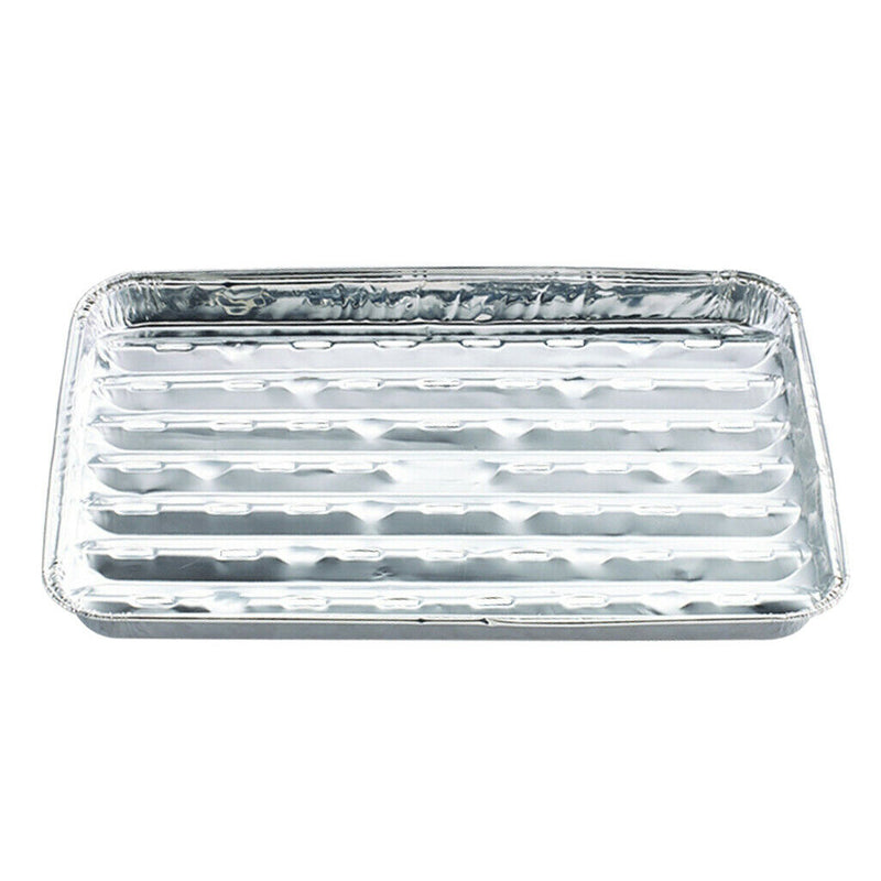 5 Pack Aluminum Foil Grilling Tray Rectangular BBQ Plate Disposable Cake Pan