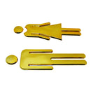 Pair of Female&Man WC Toilet Wall Door Signs Poster Stickers Adhesive Golden