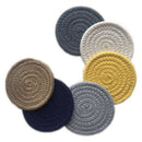 12 Pieces Braided Cup Coasters Cotton Round Woven Coasters Drink Absorbent WB9W1