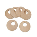 50pcs Wood Pendants DIY Wooden Teether Unpainted Necklace Earrings Toys 40mm