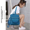 Waterproof Nylon Women Backpack Girls Outdoor Shoulder School Bags (Blue)