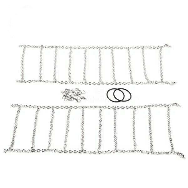 2Pcs Metal 120mm 1.9Inch Tires Snow Chain for 1/10 RC Rock Crawler Traxxas  I7F9