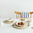 Corn Straw Braided Dining Table Mats Extra Thick Coasters Mat Natural Handm