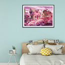Painting By Numbers Kit DIY Candy House Hand Painted Canvas Oil Art Picture