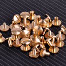 20pc 10mm Leather Craft Belt Screw Solid Brass Nail Rivets Stud Head Bag Wallet