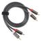 1m 2RCA Male to 2RCA Male Stereo Audio Cable Plated for HDTV DVD VCD Amplif 3C