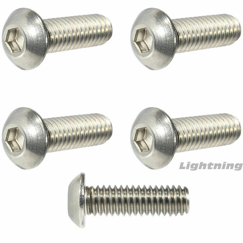 100pcs M5*8 Stainless Steel 304 Allen Key Socket Button Head Machine Screws