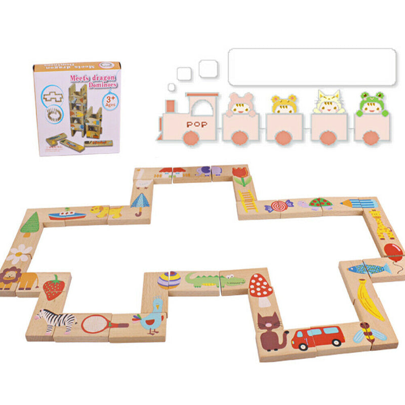 28 PCS Animal Domino Puzzles High Quality Educational Toys