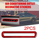 For Ford Mustang 2015-2019 Carbon Fiber Door Air Conditioner Vent Trim Stickers