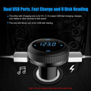 Bluetooth 4.2 car kit FM transmitter wireless radio adapter TF Slot USB charger_