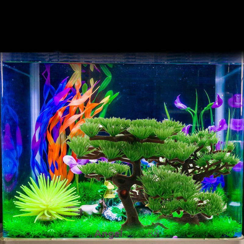 Artificial Plant Aquarium fish tank rockery bonsai hotel ornament decor
