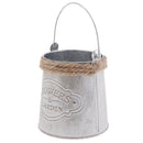 2x Decorative Garden Flower Container Display Bucket- Metal