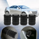 4pcs Aluminum Alloy Car Tire Wheel Tyre Caps Valve Stem Dust Covers (Black)