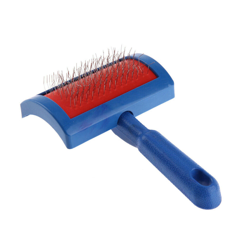 Puppy Cat Dog Grooming Slicker Dog Comb Steel Needle Brush Clean Tool Blue