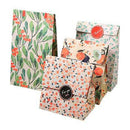 4x Flowers Craft Paper Gift Bag Candy Food Gift Bags with StickerforChristma Gw