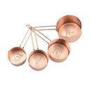 8 Pcs/set Stainless Steel Copper Plated Kitchen Measuring For-Coffee Cups I8Y3