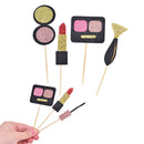 1 Set Lipsticks & Eyeshadow Box Cake Toppers Party Cupcake Flag Cake Decorati Gw