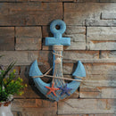 Wooden Anchor Wall Plaques Beach Tropical Decorative Wall Artwork Ornament