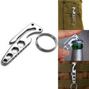 1PC Stainless Steel Pocket Multifunction Tool Opener Keychain Key Ring EDC B!E