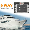 6 Way Fuse Box ATO ATC Standard Blade Fuse Holder Block for Car Marine Boat