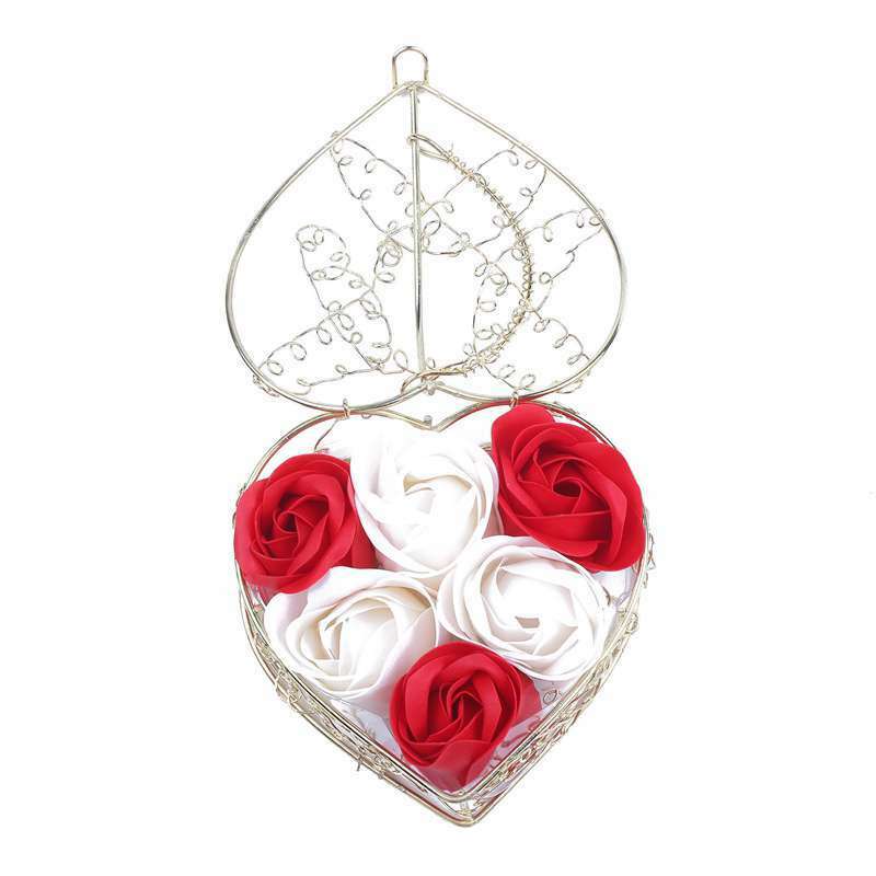 6Pcs Scented Rose Flower Petal Bath Body Soap Wedding Party Gift Home DIY D Z2Q5