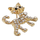 Full Shining Clear Crystal Cat Brooches and Pins Wedding for Women Gift A8Z7