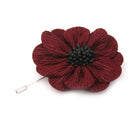 Mens Fuchsia Flax Flower Lapel Brooch Boutonniere Tuxedo Corsage Stick Pin