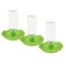 3x Reptile Pet Water Drinking Bottle Feed Frog Dispenser Bowl Feeder Green
