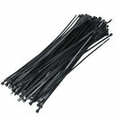 100Pcs 7.7 Inch Plastic Cable/Wire Zip Ties with Self-Locking Teeth - Black L9X8