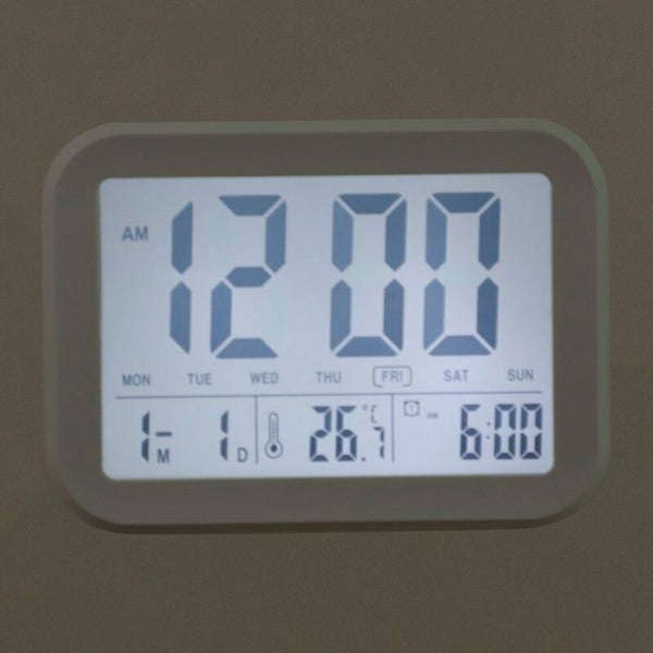 Digital Alarm Clock,Talking Clock with 3 Alarms 7 Sounds Optional Weekday A L2Q1