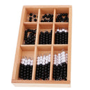 Wooden Tray 1-9 Black White Beads Bars For Kids Children Math Counting Wooden