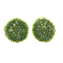 Round Artificial Faux Potted Home Decor Topiary Plants Ball Green 27cm