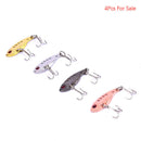 4pcs/lot Metal Fishing Lure VIB 3.5cm/3.5g Bass Artificial Hard Bait Cicada Lur-