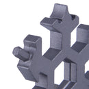 Creative Stainless Multi-tool Manual Tools 15 In 1 Snowflake Keychain Incredible