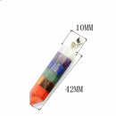 7 Chakra Healing Wand Layered Crystal Healing Balancing Pendants Reiki Therapy