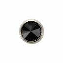 Earrings stainless steel rhinestone black man round 10mm L6Q6