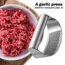 Stainless Steel Curved Garlic Press Crusher Manual Ginger Mincing Masher