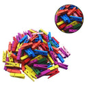 50Pcs Mini Color Wood Clip Photo Clip Clothespin Craft Decoration Clip