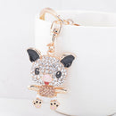 Exquisite Cute Pig Pendant Keychain Crystal Rhinestone Car Key Chain Champa