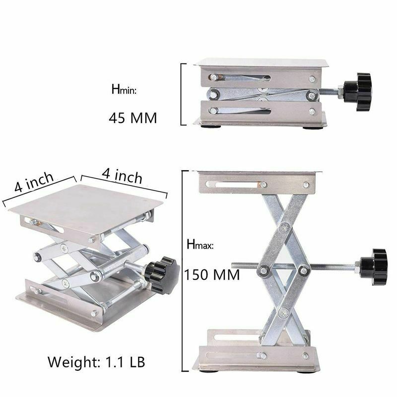 Scientific Lab Jack-100 x 100mm Stainless Steel Lab Stand Table Rack Scisso R2M6