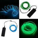 2x Luminescent Neon LED Soft Lights Glow EL Wire String 5 Meters