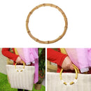 1 x Round Bamboo Bag Handle for Handcrafted Handbag DIY Bags Accessories New