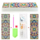DIY Mandala Special Shaped Diamond Painting 2 Grids Students Pencil Box