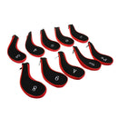 Neoprene Long Sleeve Zipper Golf Club Iron Putter Head Cover Black+Red