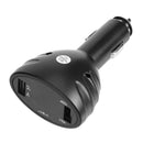 3 in 1 Car-Mounted Charger 12V/24V Dual USB Digital LED Thermometer Voltmeter