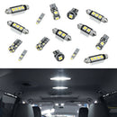 17pcs Universal Error Free Premium White Bulb Interior Car LED Light Accessories